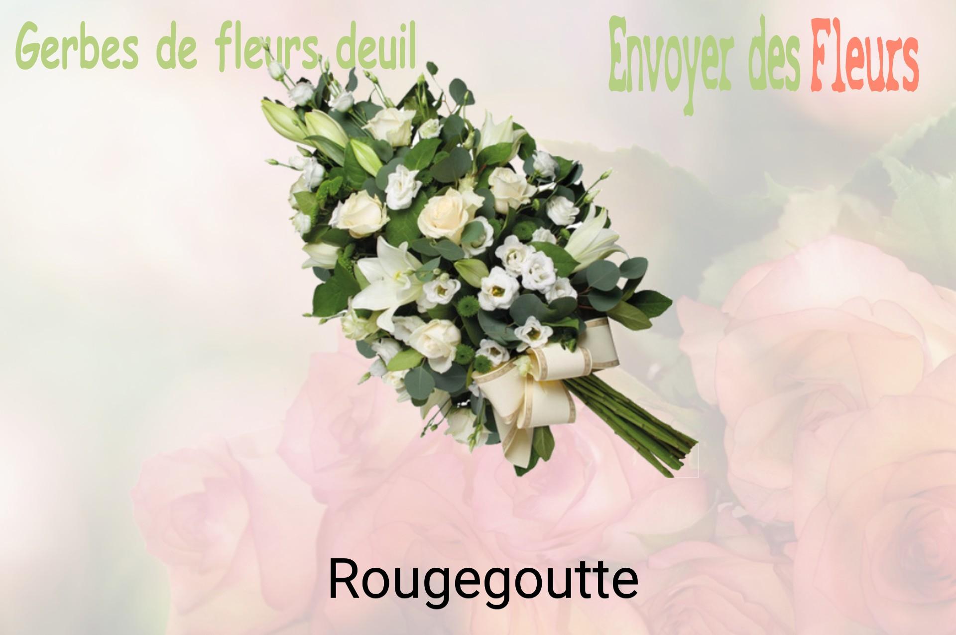 Gerbe de fleurs de deuil livrée à Rougegoutte